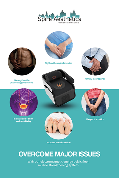 Image of EMS chair to treat Urine leakage Preston from Spire Aesthetics