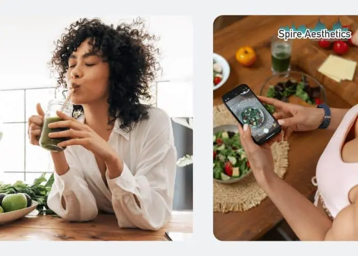 Image of woman looking into her diet and fat freezing Preston to improve her health