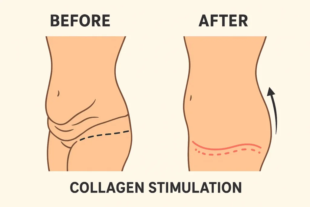 Before and after results for sagging skin after weight loss injections Preston