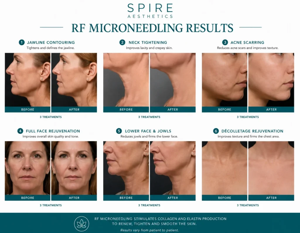 RF Microneedling Skin tightening Preston results