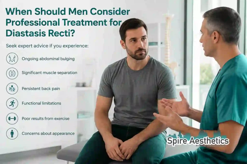When Should Men Consider Professional Treatment for Diastasis Recti Preston?
